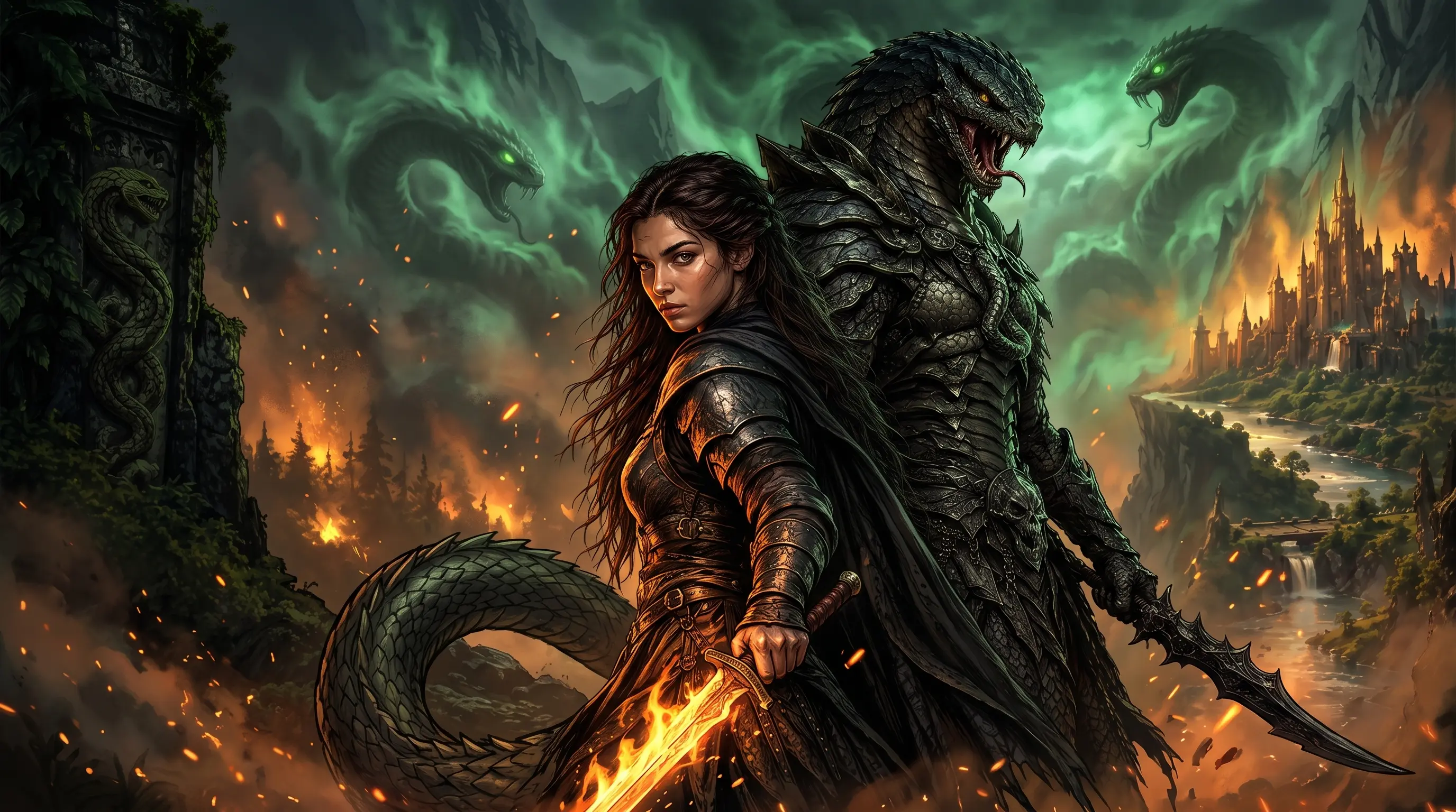 LENIMVAN Serpent-Bound Warriors at Sunset